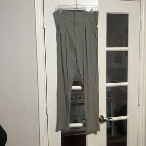 Light Green High Paper bag Waist Pants - Lots of stretch - L
